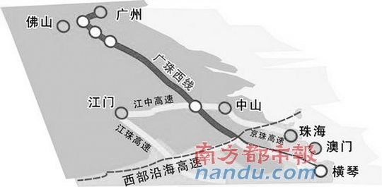 广州开车去珠海春节后走广珠西线只需一个多钟