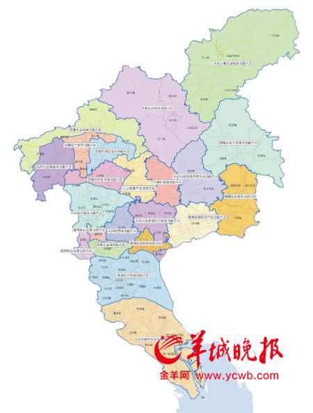 广州功能片区设置方案通过 各区市确定发展蓝